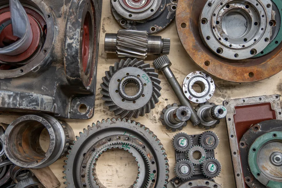 Illustrative stock photo: industrial gears and parts